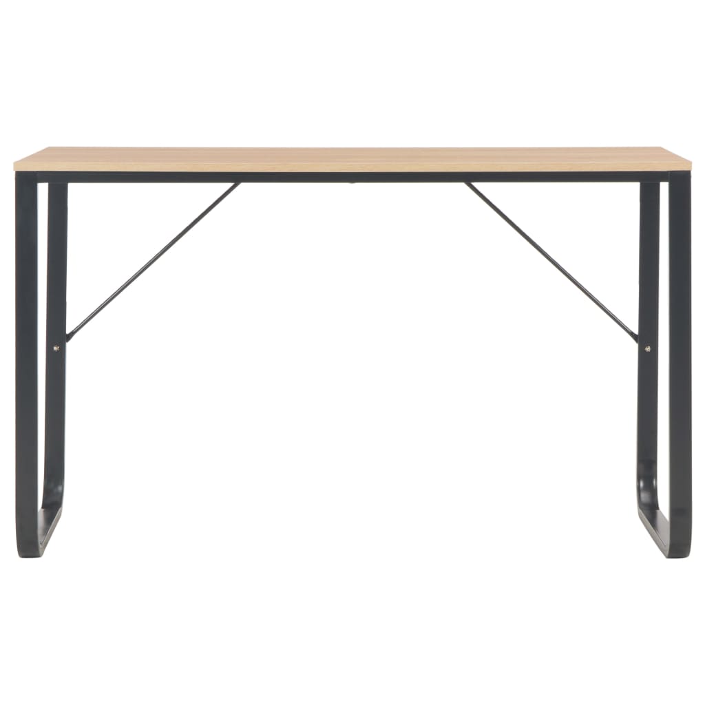 vidaXL Computertisch Schwarz und Eiche 120x60x73 cm
