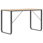 vidaXL Computertisch Schwarz und Eiche 120x60x73 cm