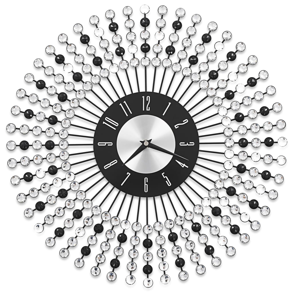 vidaXL Wanduhr Metall 43 cm Schwarz