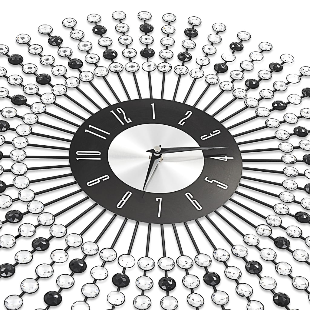 vidaXL Wanduhr Metall 43 cm Schwarz