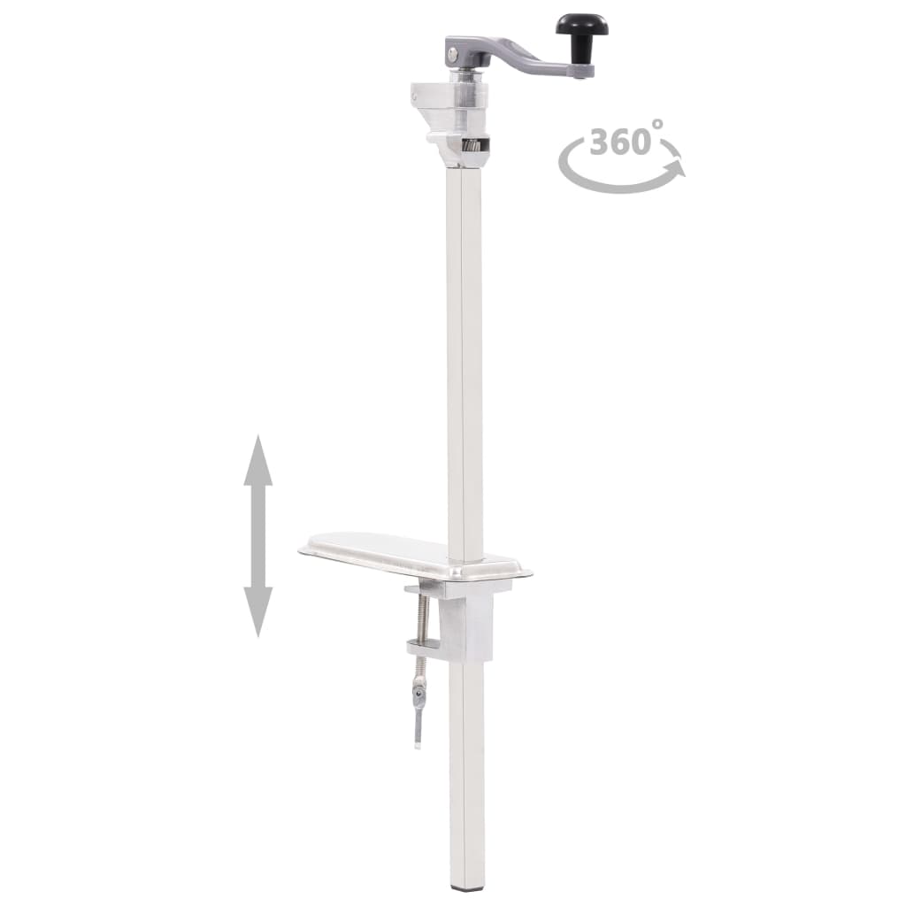vidaXL Dosenöffner Silbern 70 cm Aluminium und Edelstahl