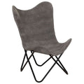 vidaXL Butterfly-Sessel Anthrazit Canvas