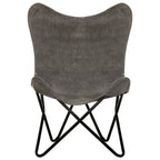 vidaXL Butterfly-Sessel Anthrazit Canvas