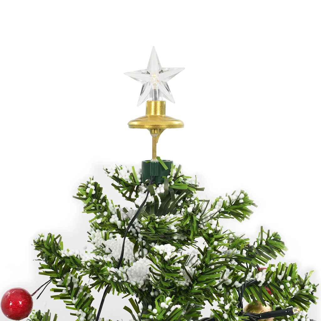 vidaXL Schneiender Weihnachtsbaum mit Schirmfuß Grün 75 cm