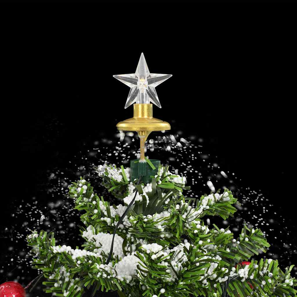 vidaXL Schneiender Weihnachtsbaum mit Schirmfuß Grün 75 cm
