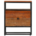 vidaXL Nachttisch 40x30x50 cm Massives Altholz und Stahl