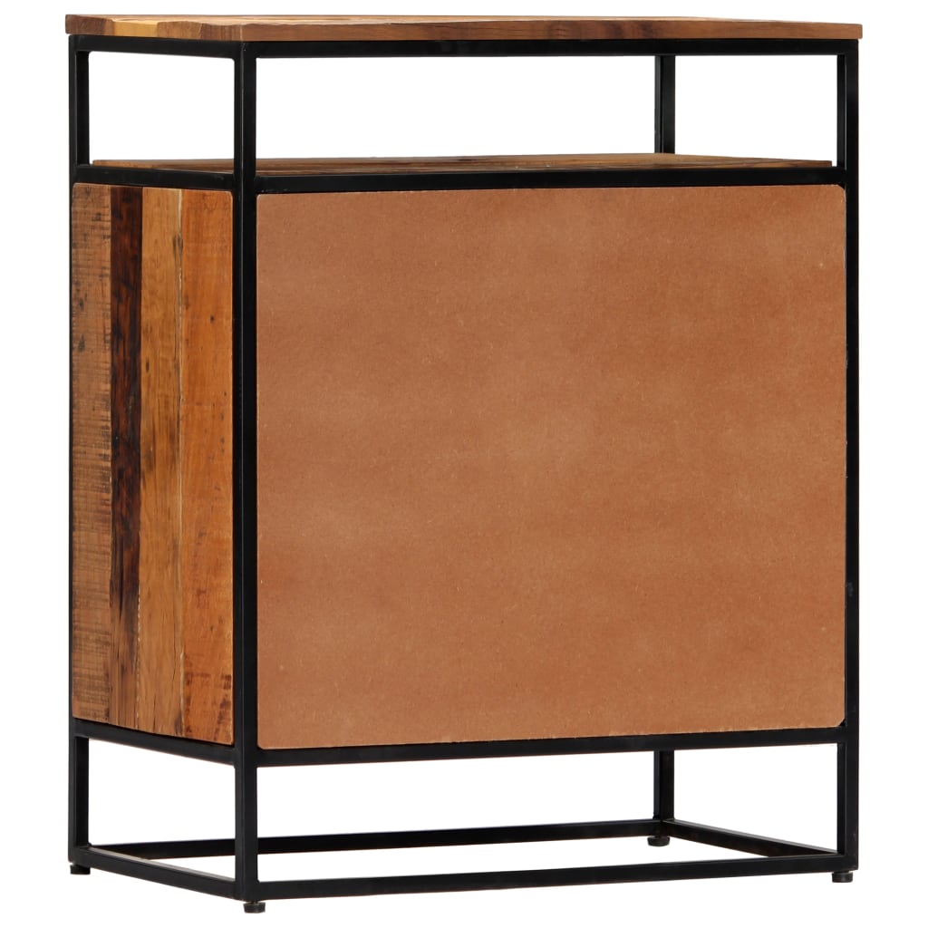 vidaXL Beistellschrank 60x35x76 cm Massives Altholz und Stahl