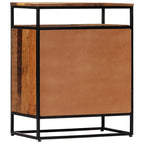 vidaXL Beistellschrank 60x35x76 cm Massives Altholz und Stahl