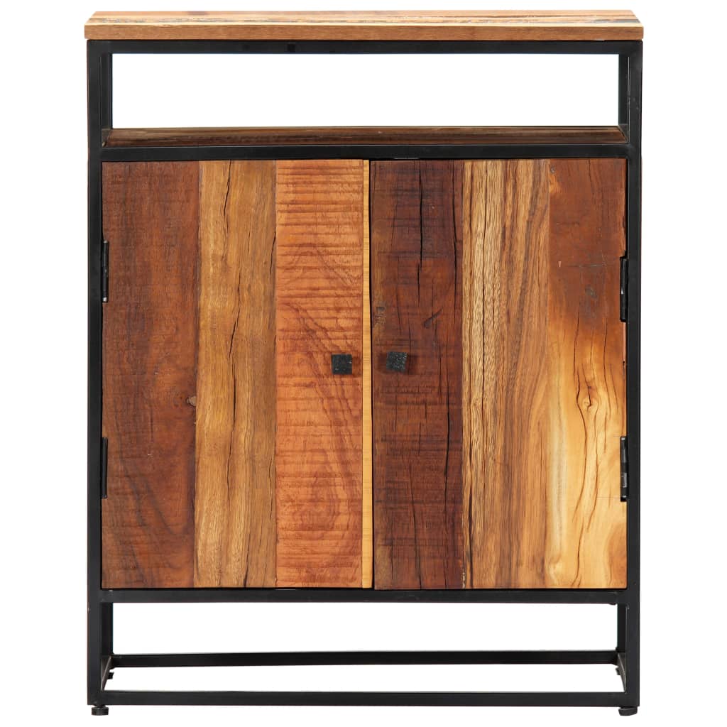 vidaXL Beistellschrank 60x35x76 cm Massives Altholz und Stahl