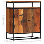 vidaXL Beistellschrank 60x35x76 cm Massives Altholz und Stahl