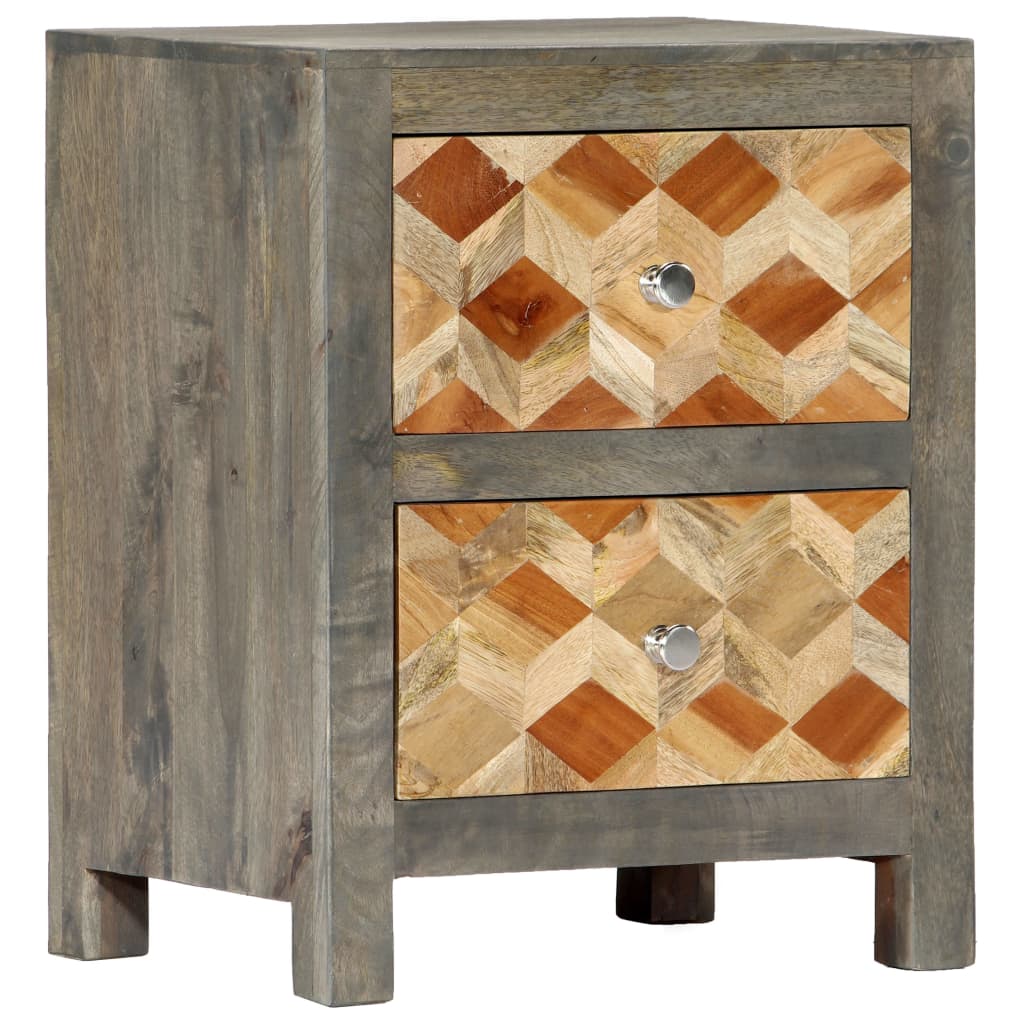 vidaXL Nachttisch Massivholz Mango Orange