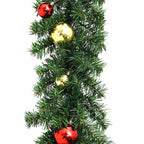 vidaXL Weihnachtsgirlande Geschmückt mit Kugeln 5 m
