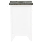 vidaXL Nachttisch Grau und Weiß 38x28x45 cm Paulownia-Holz