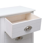 vidaXL Nachttisch Weiß 38×28×45 cm Paulownia-Holz