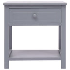 vidaXL Nachttische 2 Stk. Grau 40x29x42 cm Paulownia Holz