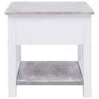 vidaXL Beistelltisch Grau 40x40x40 cm Paulownia Holz