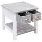vidaXL Beistelltisch Grau 40x40x40 cm Paulownia Holz