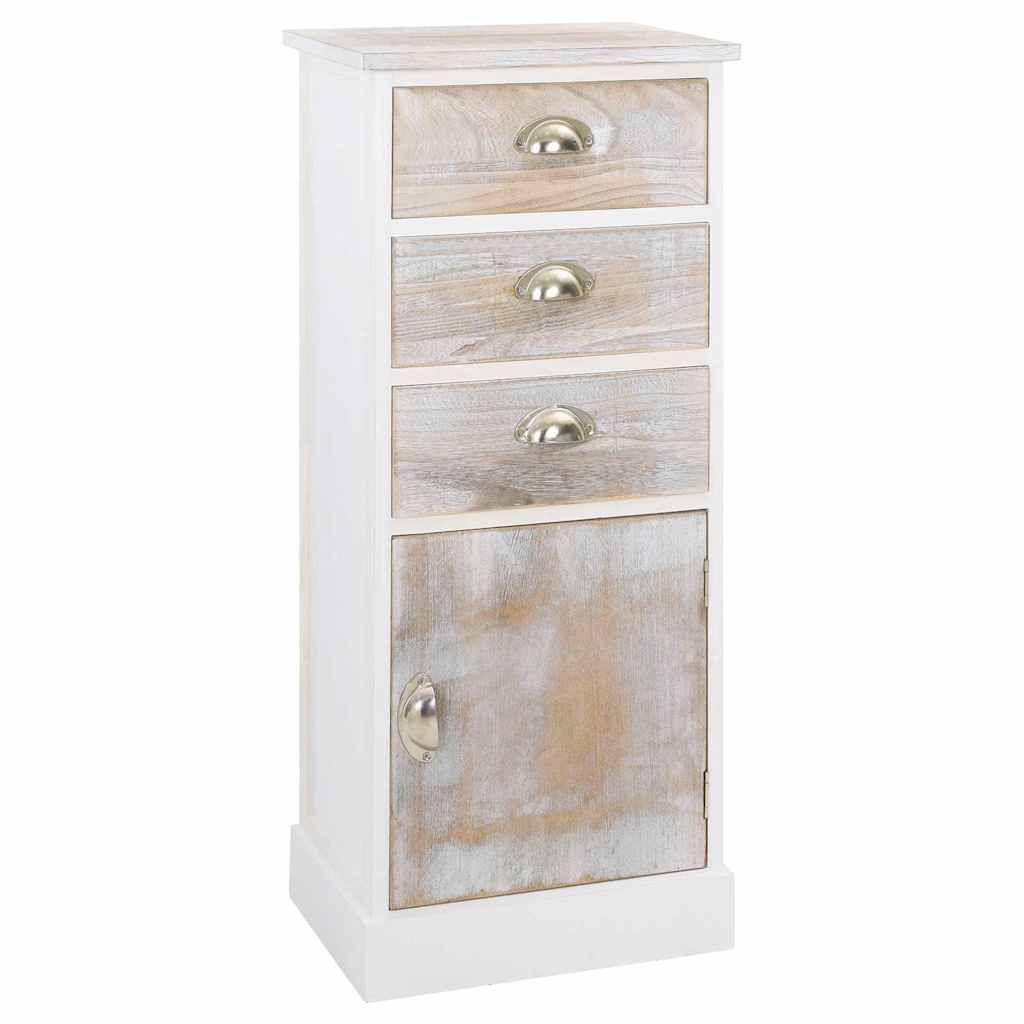vidaXL Beistellschrank 38x28x86 cm Massivholz Paulownia