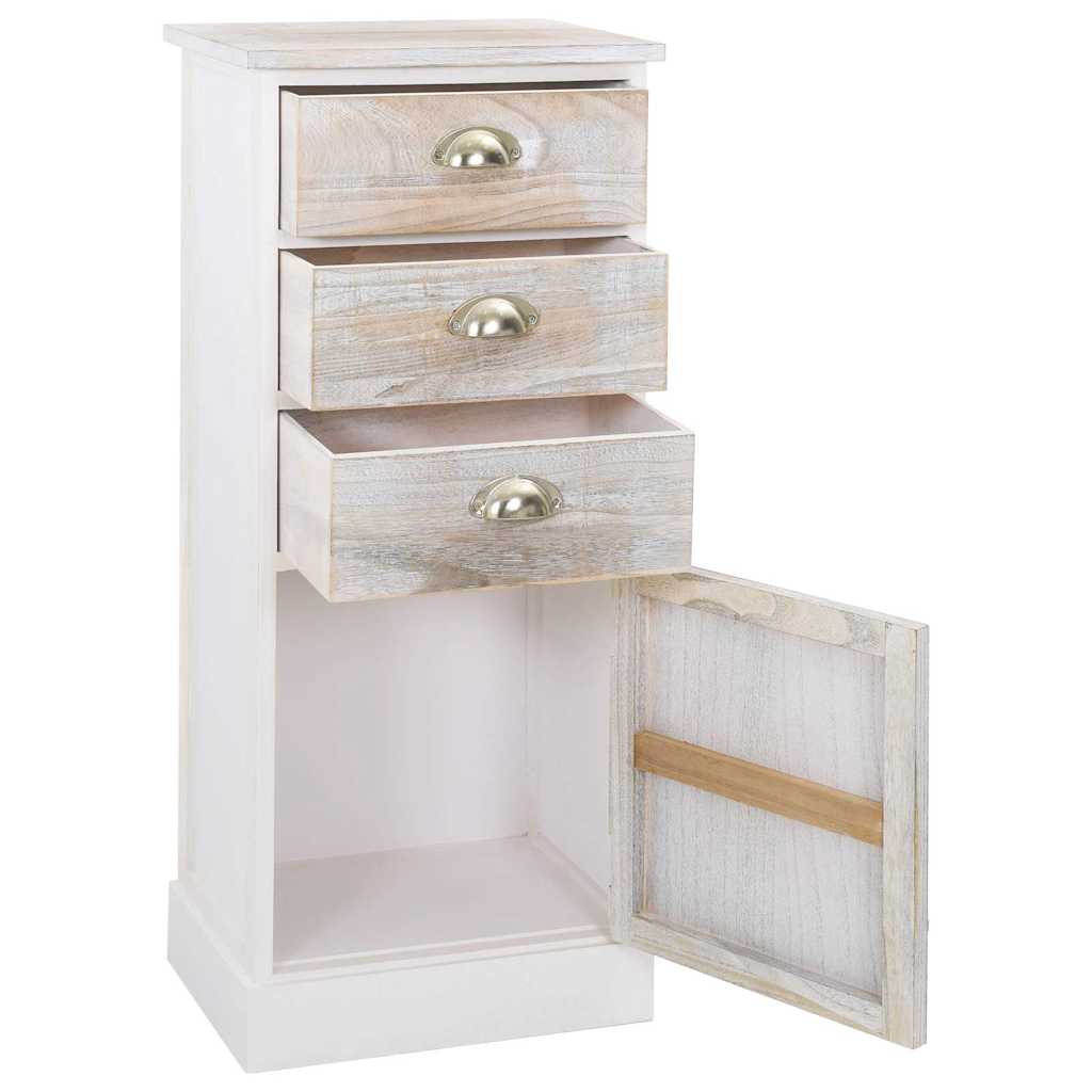 vidaXL Beistellschrank 38x28x86 cm Massivholz Paulownia