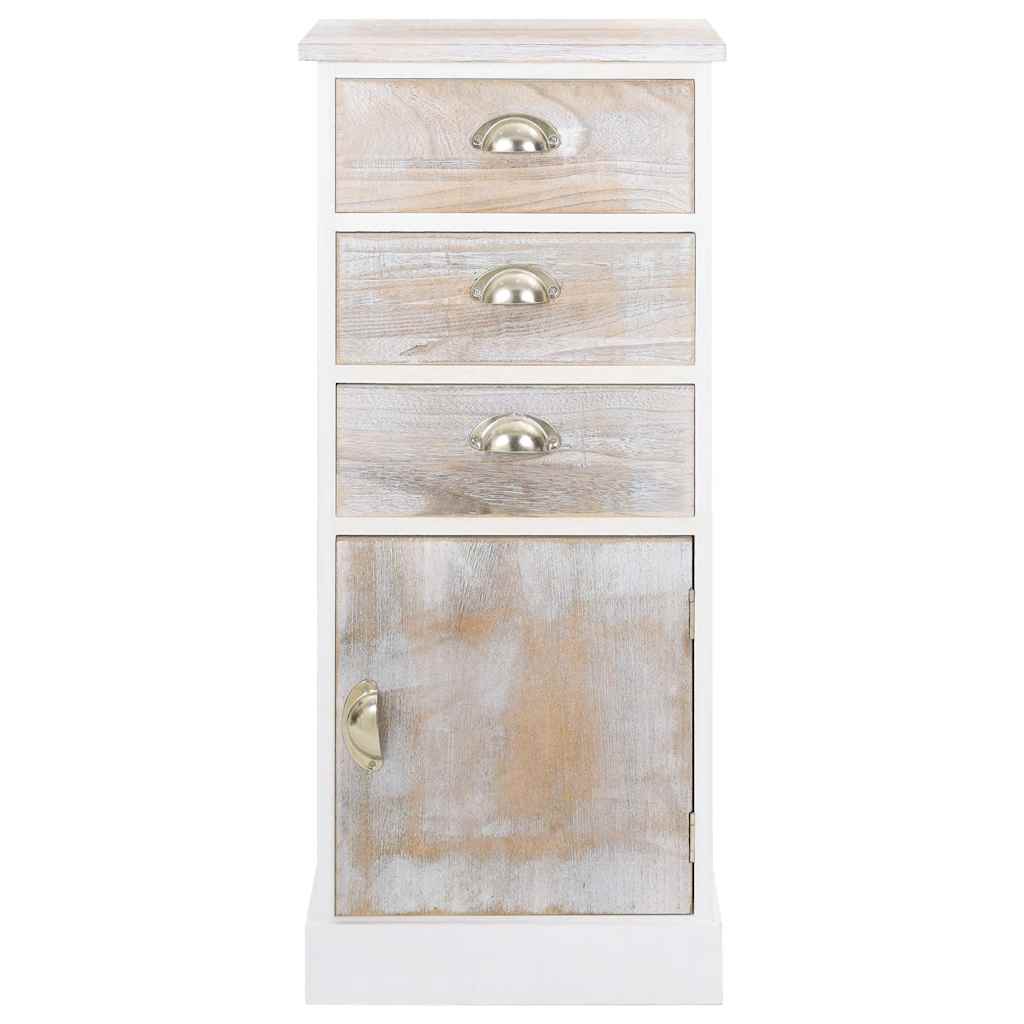vidaXL Beistellschrank 38x28x86 cm Massivholz Paulownia