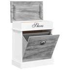 vidaXL Schuhschrank Grau 50 x 28 x 58 cm Paulownia Holz
