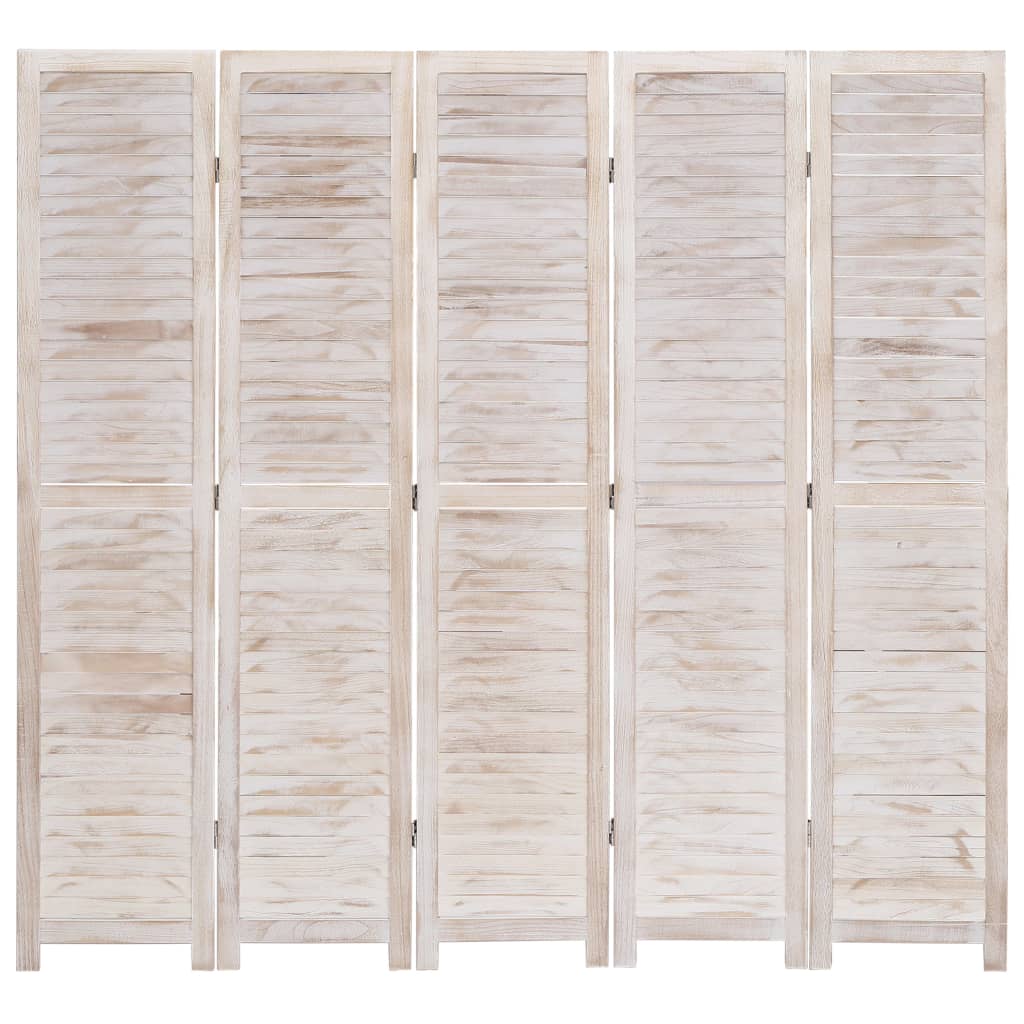 vidaXL 5-tlg. Raumteiler 175×165 cm Holz