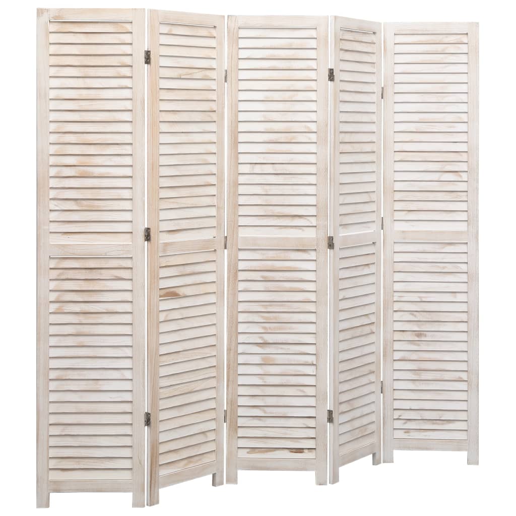 vidaXL 5-tlg. Raumteiler 175×165 cm Holz