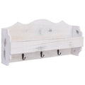 vidaXL Wandgarderobe Weiß 50×10×23 cm Holz