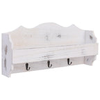 vidaXL Wandgarderobe Weiß 50×10×23 cm Holz