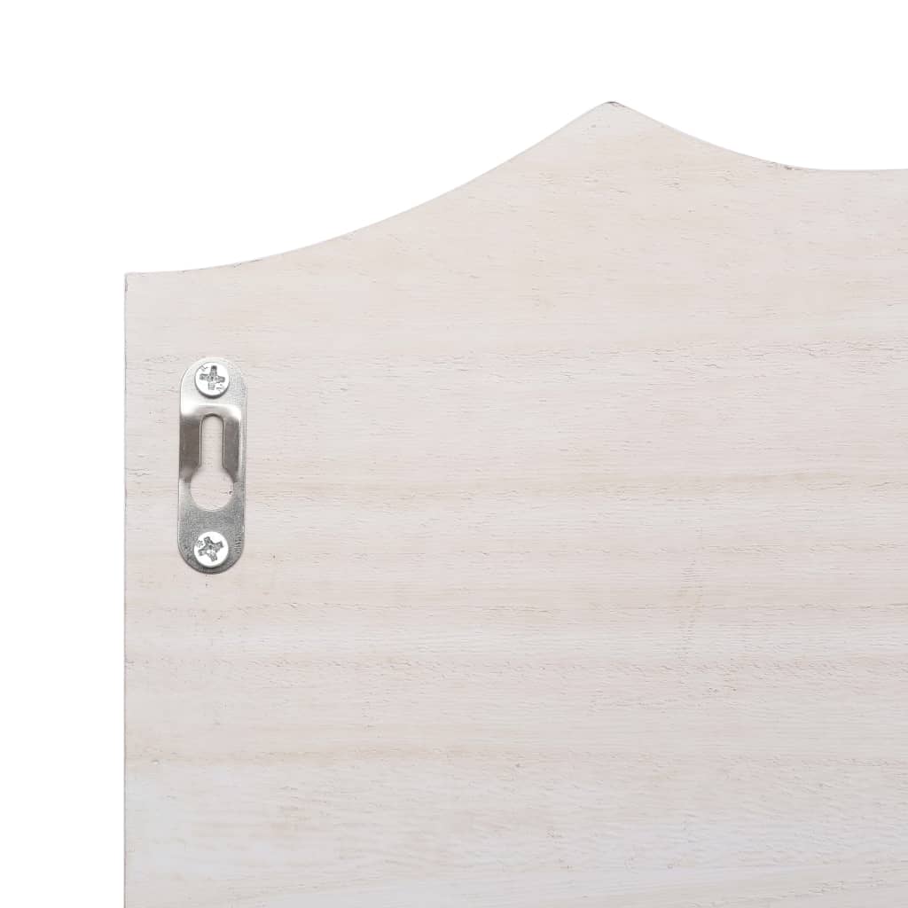 vidaXL Wandgarderobe Weiß 50×10×23 cm Holz