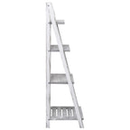 vidaXL 4-stufiger Blumenständer Grau 43×33×113 cm Holz