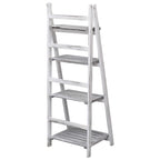 vidaXL 4-stufiger Blumenständer Grau 43×33×113 cm Holz
