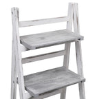 vidaXL 4-stufiger Blumenständer Grau 43×33×113 cm Holz