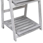 vidaXL 4-stufiger Blumenständer Grau 43×33×113 cm Holz