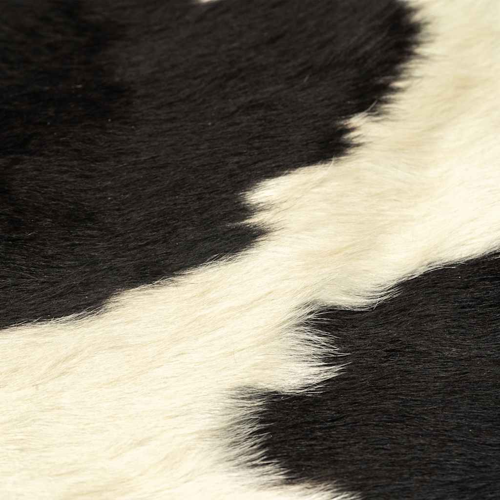 vidaXL Teppich Echtes Rindsleder Schwarz und Weiß 150x170 cm