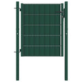 vidaXL Zauntor aus PVC und Stahl 100 x 81 cm Grün