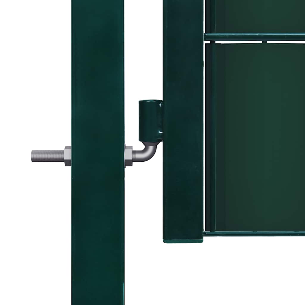vidaXL Zauntor aus PVC und Stahl 100 x 81 cm Grün