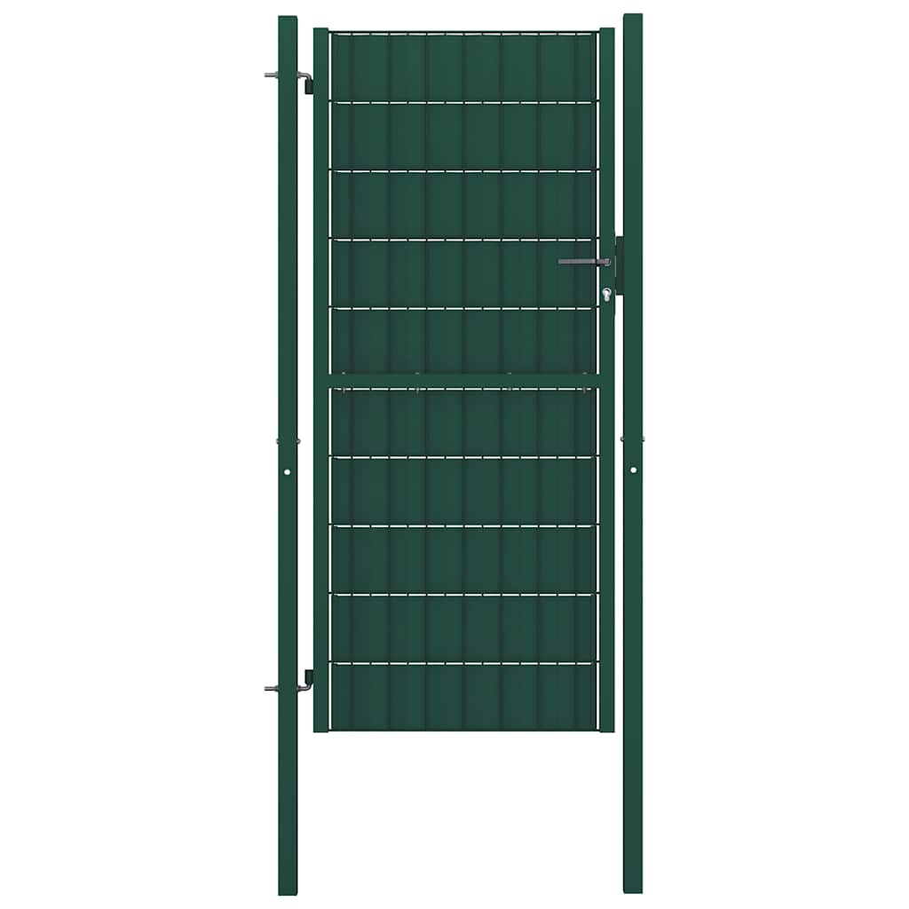 vidaXL Gartentor aus PVC und Stahl 100 x 124 cm Grün