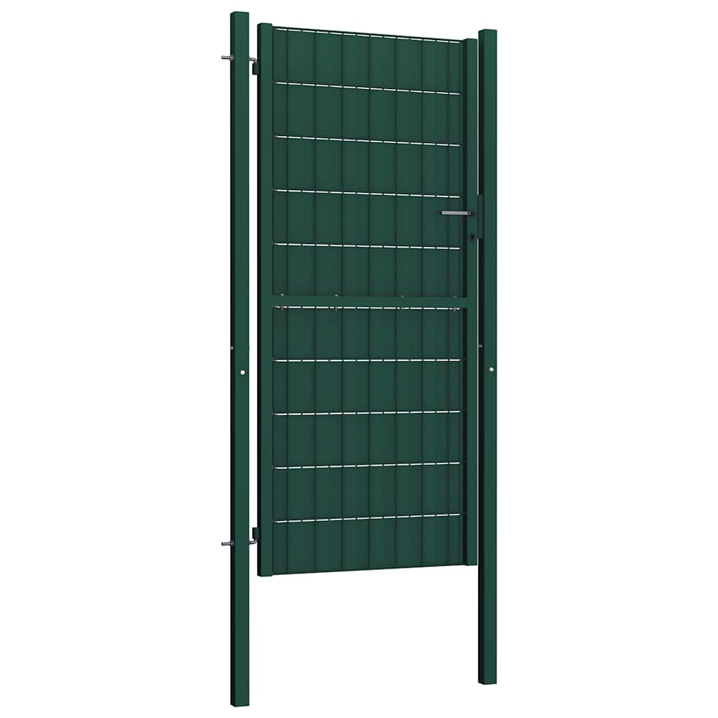 vidaXL Gartentor aus PVC und Stahl 100 x 124 cm Grün