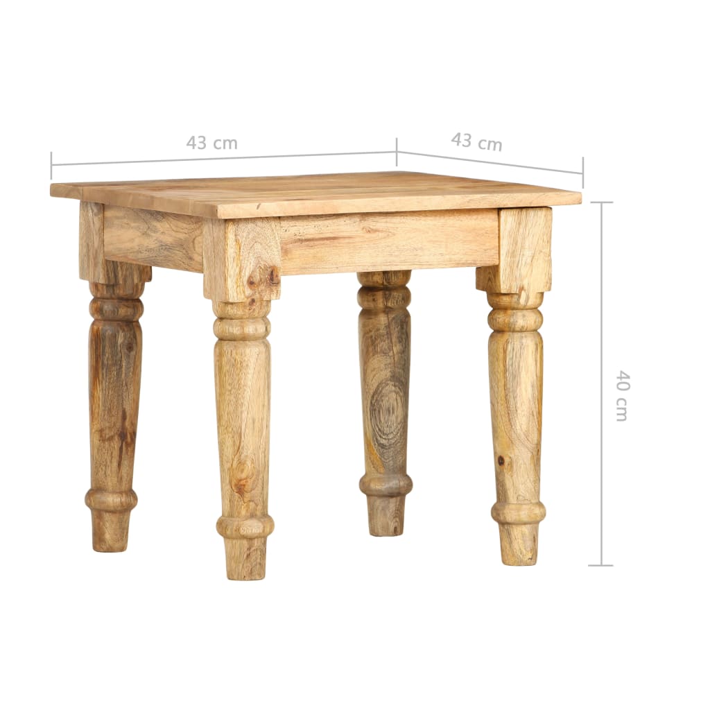 vidaXL Beistelltisch 43×43×40 cm Massivholz Mango