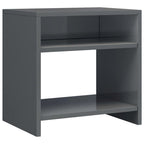 vidaXL Nachttisch Hochglanz-Grau 40x30x40 cm Holzwerkstoff