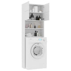 vidaXL Waschmaschinenschrank Weiß 64x25,5x190 cm Holzwerkstoff