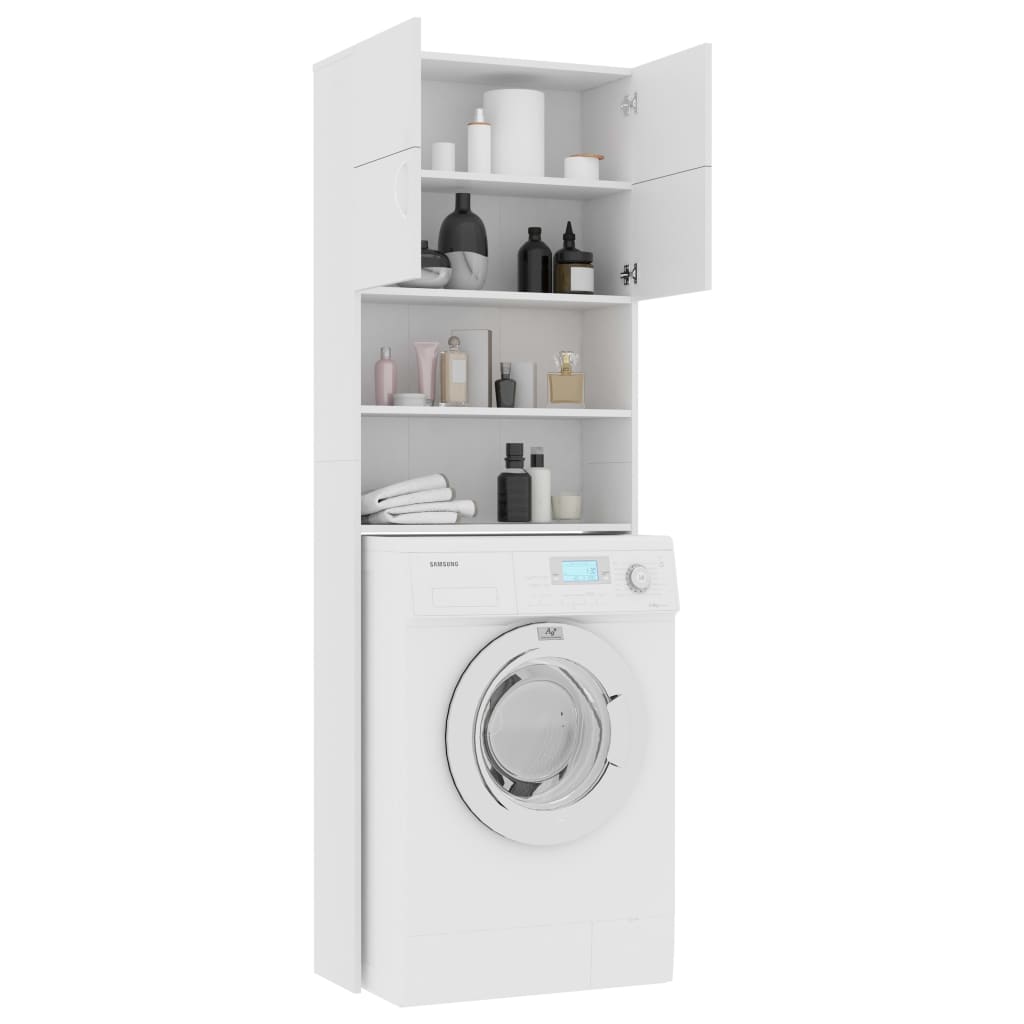vidaXL Waschmaschinenschrank Weiß 64x25,5x190 cm Holzwerkstoff
