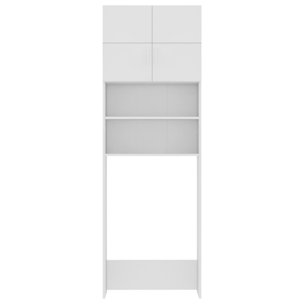 vidaXL Waschmaschinenschrank Weiß 64x25,5x190 cm Holzwerkstoff