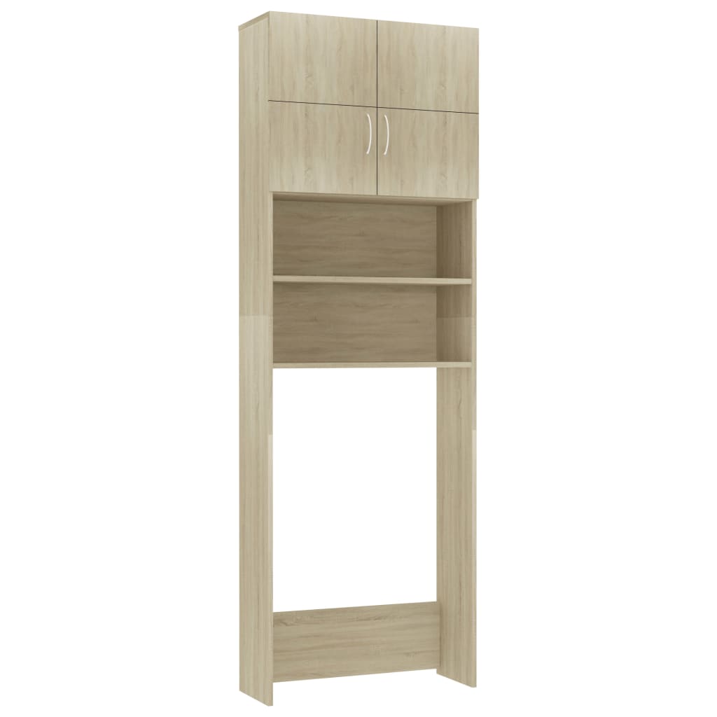 vidaXL Waschmaschinenschrank Sonoma-Eiche 64x25,5x190 cm Holzwerkstoff
