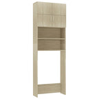 vidaXL Waschmaschinenschrank Sonoma-Eiche 64x25,5x190 cm Holzwerkstoff