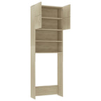 vidaXL Waschmaschinenschrank Sonoma-Eiche 64x25,5x190 cm Holzwerkstoff