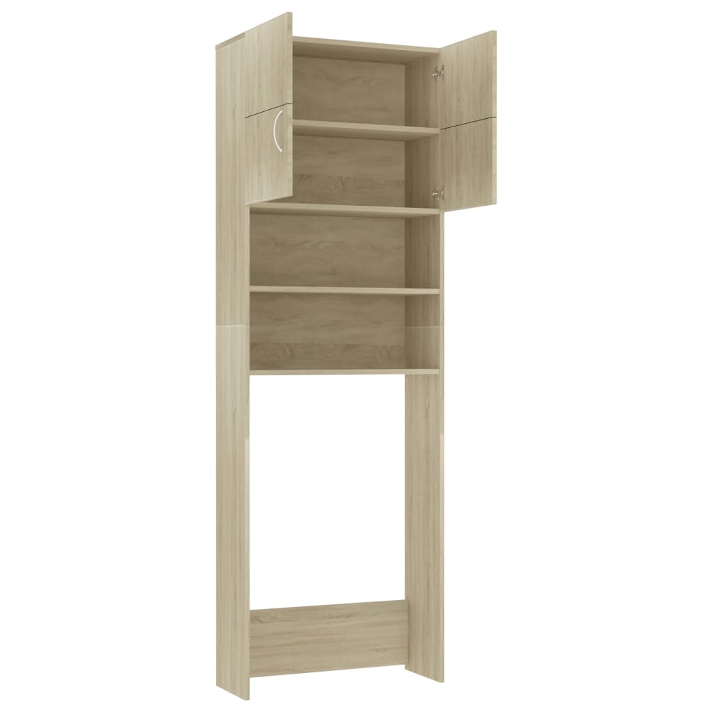 vidaXL Waschmaschinenschrank Sonoma-Eiche 64x25,5x190 cm Holzwerkstoff