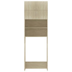 vidaXL Waschmaschinenschrank Sonoma-Eiche 64x25,5x190 cm Holzwerkstoff