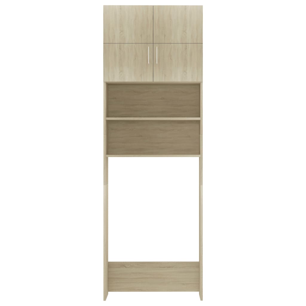 vidaXL Waschmaschinenschrank Sonoma-Eiche 64x25,5x190 cm Holzwerkstoff